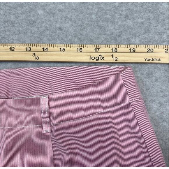 Merona Capri Pants WMNS SZ 20W Red White Stripe Faux Back Pocket High Waist Crop - Picture 12 of 12